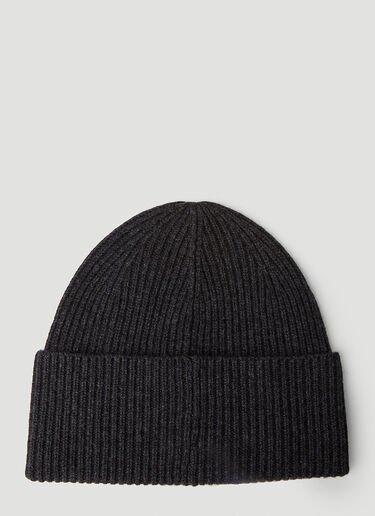 Ribbed Beanie Hat TOTEME Ribbed Beanie Hat Dark Grey tot0251042