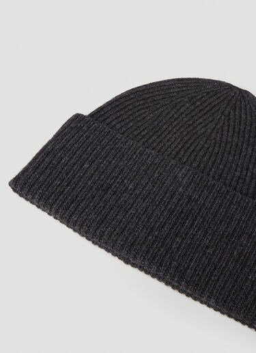 Ribbed Beanie Hat TOTEME Ribbed Beanie Hat Dark Grey tot0251042