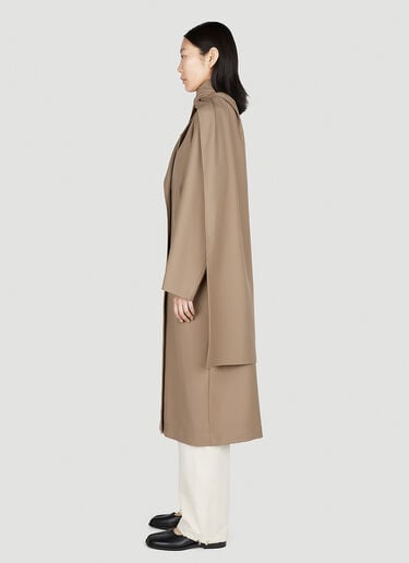 TOTEME Double Breasted Scarf Trench Coat Brown tot0252005