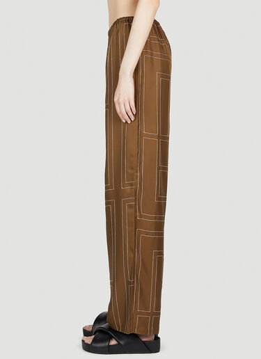 Monogram Pyjama Pants TOTEME Monogram Pyjama Pants Brown tot0253015