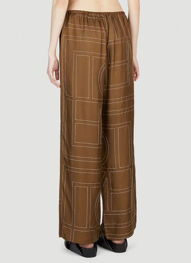 Monogram Pyjama Pants TOTEME Monogram Pyjama Pants Brown tot0253015