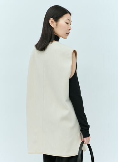 TOTEME 毛毡羊毛混纺背心  乳白色 tot0255013