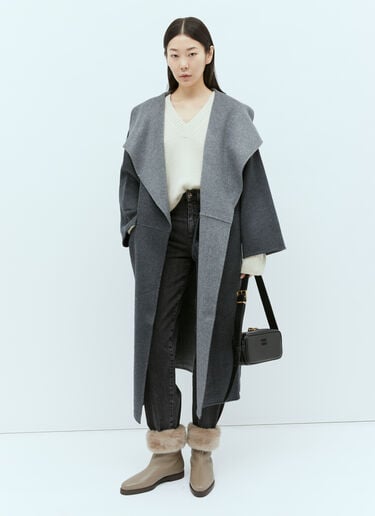 Two-Tone Signature Wool And Cashmere Coat TOTEME Two-Tone Signature Wool And Cashmere Coat Grey tot0255014
