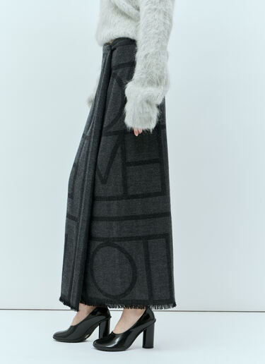 Monogram Winter Sarong TOTEME Monogram Winter Sarong Grey tot0255016