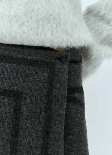 Monogram Winter Sarong TOTEME Monogram Winter Sarong Grey tot0255016