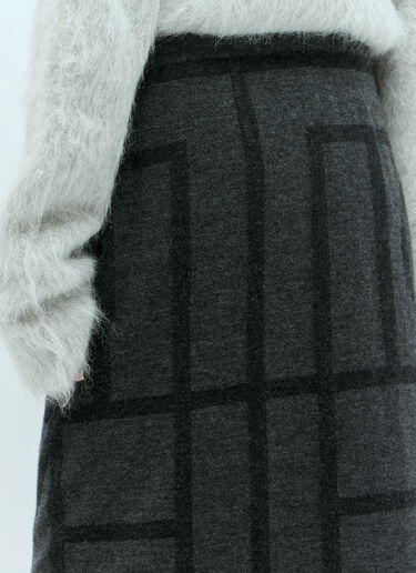 Monogram Winter Sarong TOTEME Monogram Winter Sarong Grey tot0255016