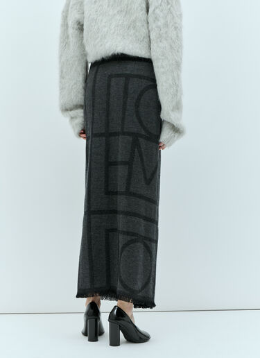 Monogram Winter Sarong TOTEME Monogram Winter Sarong Grey tot0255016