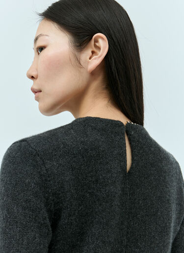 Chain-Edge Knit Sweater TOTEME Chain-Edge Knit Sweater Grey tot0255027