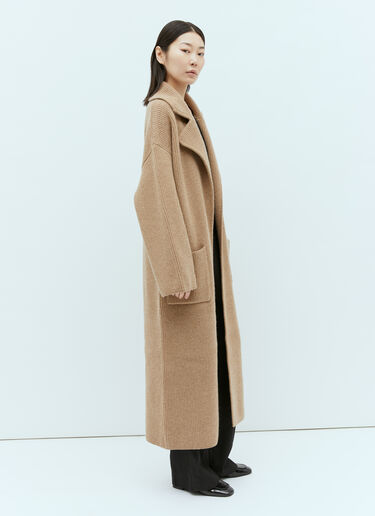 Rib-Knit Cardi Coat TOTEME Rib-Knit Cardi Coat Beige tot0255028