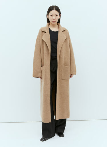 Rib-Knit Cardi Coat TOTEME Rib-Knit Cardi Coat Beige tot0255028