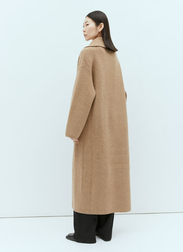 Rib-Knit Cardi Coat TOTEME Rib-Knit Cardi Coat Beige tot0255028