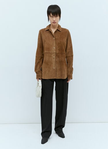 Soft Suede Shirt TOTEME Soft Suede Shirt Brown tot0256003