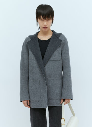 Patch Pocket Doublé Wool Jacket TOTEME Patch Pocket Doublé Wool Jacket Grey tot0256015