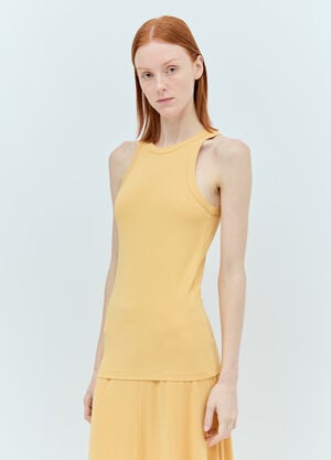 TOTEME Fluid Jersey Tank Top Yellow tot0256020