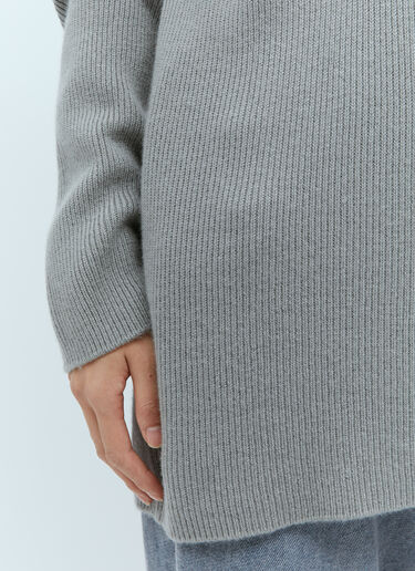 TOTEME 叠层V领针织衫 灰 tot0256021