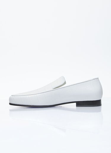 Croco Oval Loafers TOTEME Croco Oval Loafers White tot0256025