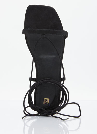 The Suede Tie Sandals TOTEME The Suede Tie Sandals Black tot0256028