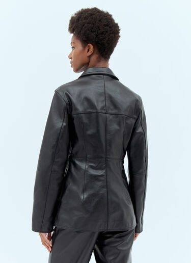 Hourglass Leather Blazer TOTEME Hourglass Leather Blazer Black tot0257023