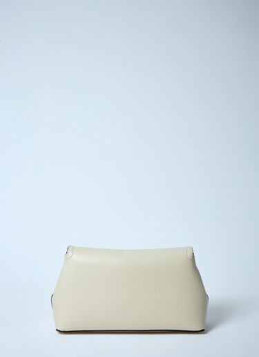 TOTEME T-Lock Leather Clutch White tot0259020