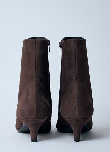 TOTEME Suede Lace-Up Boots Black tot0260017