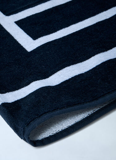 TOTEME Monogram Beach Towel Navy tot0261005