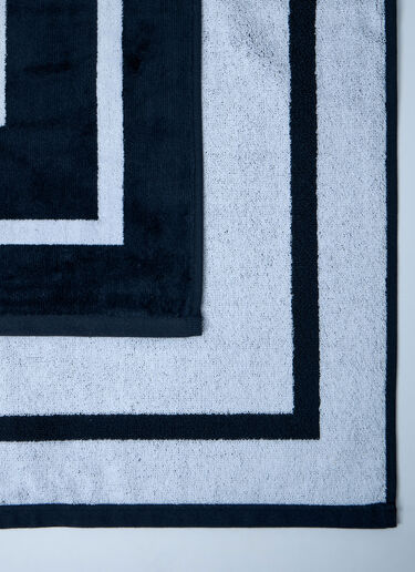 TOTEME Monogram Beach Towel Navy tot0261005