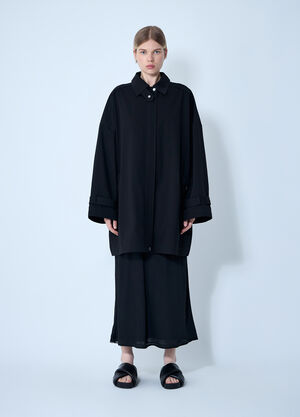 TOTEME Oversized Trench Jacket Black tot0261062