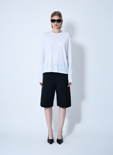 TOTEME Classic Long Sleeve T-Shirt White tot0261070