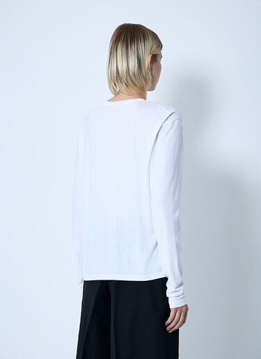 TOTEME Classic Long Sleeve T-Shirt White tot0261070