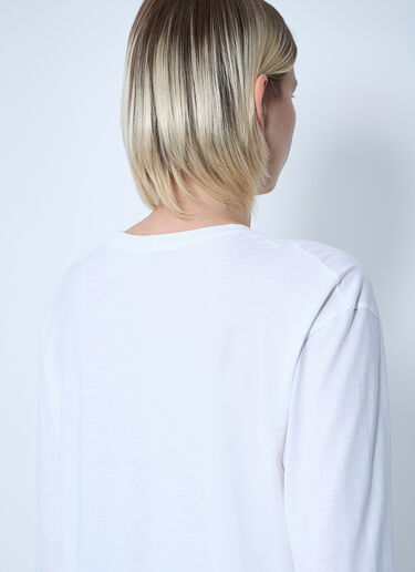 TOTEME Classic Long Sleeve T-Shirt White tot0261070