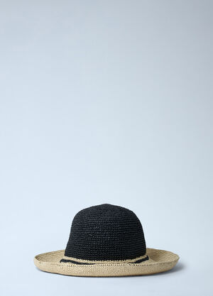 TOTEME Straw Bucket Hat Black tot0261073