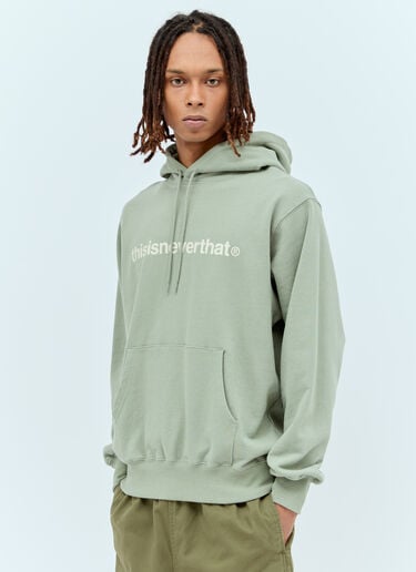 thisisneverthat® Logo Print Hooded Sweatshirt Green tsn0156012