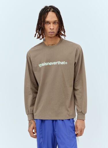 Logo Print Long-Sleeve T-Shirt thisisneverthat® Logo Print Long-Sleeve T-Shirt Brown tsn0156013