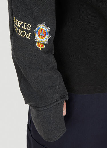 PROTOTYPES Long Sleeve Polo Top Black typ0350006