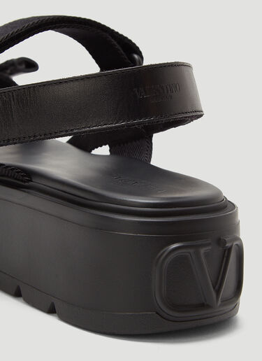 Garavani Uniqueform Sandals Valentino Garavani Uniqueform Sandals Black val0143028