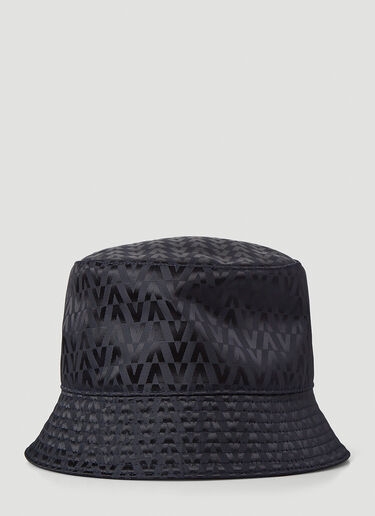 Reversible Logo Jacquard Bucket Hat Valentino Reversible Logo Jacquard Bucket Hat Black val0145028