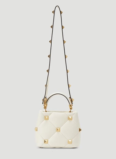 Roman Stud Small Shoulder Bag Valentino Roman Stud Small Shoulder Bag Cream val0244012
