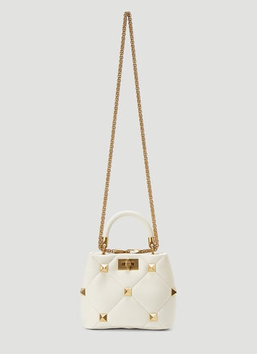 Roman Stud Small Shoulder Bag Valentino Roman Stud Small Shoulder Bag Cream val0244012