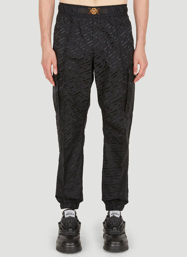 Medusa Logo Jacquard Track Pants Versace Medusa Logo Jacquard Track Pants Black ver0149017