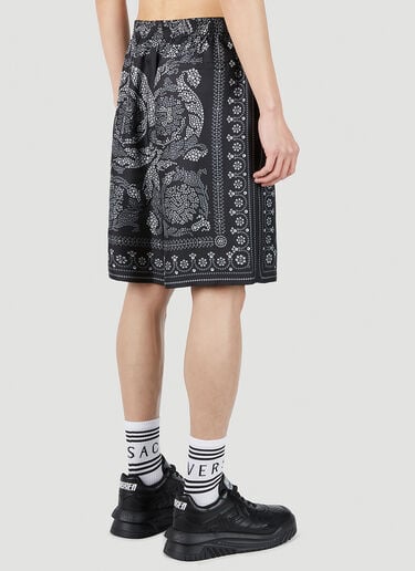 Baroque Silk Shorts Versace Baroque Silk Shorts Black ver0151010