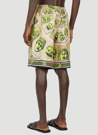 Versace Mask Silk Shorts Beige ver0152004