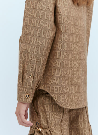 Versace 徽标提花衬衫外套 棕色 ver0153006