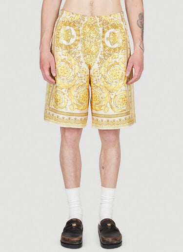 Versace 바로코 실크 쇼츠 옐로우 ver0155002