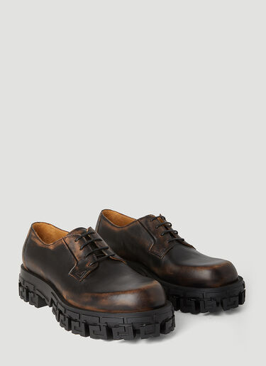 Greca Portico Derby Shoes Versace Greca Portico Derby Shoes Brown ver0155026