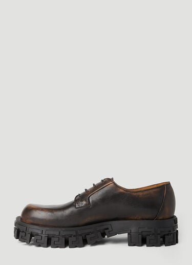 Greca Portico Derby Shoes Versace Greca Portico Derby Shoes Brown ver0155026