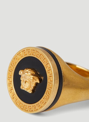 Enamel Medusa Ring Versace Enamel Medusa Ring Gold ver0155038