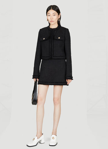 Tweed Cardigan Jacket Versace Tweed Cardigan Jacket Black ver0255003