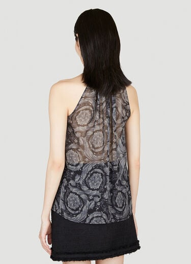 Barocco Silk Scarf-Tie Top Versace Barocco Silk Scarf-Tie Top Black ver0255005