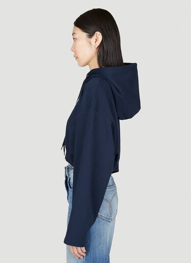 Milano Stamp Crop Hooded Sweatshirt Versace Milano Stamp Crop Hooded Sweatshirt Blue ver0255010