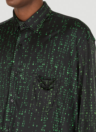 Green Code Jersey Shirt VETEMENTS Green Code Jersey Shirt Green vet0147002